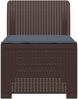 vidaXL 1-Sitzer Garten-Sofa mit Kissen Rattan-Look PP Braun 8011787 Bild 2