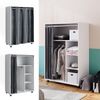 Kleiderschrank Doros Weiß 100 x 146.6 cm mit Rollen Vicco Bild 2