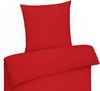 Mako-Satin Bettwäsche "Premium" aus 100% Baumwolle - Uni Rot 135x200 cm und 80x80 cm Bild 3