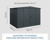Hörmann Ecostar Metall-Gerätehaus Trend mit Satteldach Typ 3, 238x303 cm , anthrazitgrau, 7,2 m²,2-flüglige Tür Bild 5