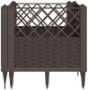vidaXL Pflanzkasten mit Erdspießen Braun 43,5x43,5x43,5 cm PP 368006 Bild 4