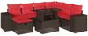 vidaXL 8-teiliges Gartensofa-Set mit Kissen, braun, Polyrattan 3275324 Bild 2