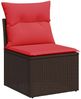 vidaXL 8-teiliges Gartensofa-Set mit Kissen, braun, Polyrattan 3275324 Bild 5