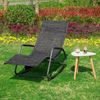 SoBuy OGS47-MS Schaukelstuhl Garten, Textilene, Lackiert, Schwarz, 143 x 85 x 57 cm Bild 2