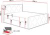 Mirjan24 Boxspringbett Nakir Lux, Hellgrau 140x200 cm Bild 4
