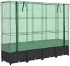 vidaXL Hochbeet mit Gewächshaus-Aufsatz Rattan-Optik 160x40x138 cm 4015816 Bild 2