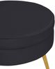 Sitzpouf Rund Samt Schwarz Bild 3