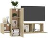 vidaXL 3-tlg. TV-Schrank-Set Sonoma-Eiche Spanplatte [3078969] Bild 3