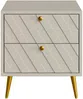Vente-unique - TEODA Bedside table Holz, Platte Beige - B 49,5 cm x H 40 cm x L 45 cm Bild 3
