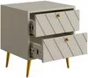 Vente-unique - TEODA Bedside table Holz, Platte Beige - B 49,5 cm x H 40 cm x L 45 cm Bild 4
