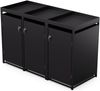 Blumfeldt BinSafe Mülltonnenbox – Wetterfest, Verzinkter Stahl, 3 Türen, Pflanzendach, Für 60L/120L/240L Mülltonnen, Modernes Design, Mülltonnenverkleidung 3 Tonnen Bild 2