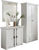 Home affaire Garderoben-Set California, Komplettset im Landhausstil, moderne Garderobe, (Set, 3-St), enthält Garderobenschrank, Spiegel und Kommode, 220 cm breit Bild 2