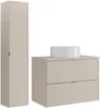 Vente-unique - ONDIL Bathroom furniture set Holz, Platte Beige - B 45 cm x H 60 cm x L 80 cm Bild 2