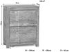 Schuhschrank Sheesham 80x41x100 grau geölt NATURE GREY #96 Bild 5