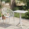 CLP Gartenmöbel-Set Neriva wetterfest mit 2 Stühlen und quadratischem Tisch 3-teilig,weiß Bild 2