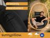 sunnypillow Hängesessel Auflage für Rattan & Polyrattan Hängeschaukel, Schwarz Bild 3