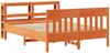 vidaXL Massivholzbett ohne Matratze Wachsbraun 120x190 cm Kiefernholz 3306284 Bild 3