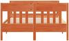 vidaXL Massivholzbett ohne Matratze Wachsbraun 120x190 cm Kiefernholz 3306284 Bild 4