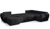 AX LIVING Malatya U XL Wohnlandschaft U Form XXL Ecksofa Schwarz modern R Bild 5