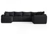 AX LIVING Malatya U XL Wohnlandschaft U Form XXL Ecksofa Schwarz modern R Bild 3