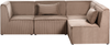 LEMVIG 4-Sitzer Modul Ecksofa linksseitig Sandbeige Cord Bild 4