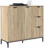 Sideboard, Kommode Sonoma-Eiche 89,5 x 33 x 82 cm Holzwerkstoff j3065p Bild 3