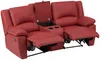 Vente-unique - AROMA Sofa and armchair set Leder Rot - B 95 cm99 cm x H 97 cm x L 201 cm102 cm308 cm Bild 3