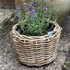 Van der Leeden Blumentopf Blumenkorb Blumentopf Pflanzkübel Rattan Weide Sylter Korb Drypot (1 St), 27x20 cm, Rattan, 4,5 L, Naturprodukt, incl. Kunststoffeimer Bild 4