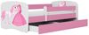 Raumhirsch Furniture Kinderbett 70x140, 80x160, 80x180 cm - Komplettset mit Schublade (Bett für Mädchen, Einzelbett Kinder 2–12, mit Rausfallschutz & Lattenrost), verschiedene Farben & Designs Bild 3