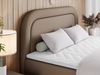 Boxspringbett, Schlafzimmerbett, Bettkasten - EIRA -180 x 200 cm - Braun Kunstleder - H3 Bild 3