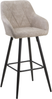 Beliani 'Darien' Barstuhl, 2er Set, Stoff, 103 x 54 x 50 cm, Beige Bild 4