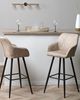Beliani 'Darien' Barstuhl, 2er Set, Stoff, 103 x 54 x 50 cm, Beige Bild 3