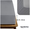 Komfortec Mikrofaser Spannbettlaken 180x200 cm – Weiches Spannbetttuch mit Rundumgummi – Fitted Sheet für Matratzen bis 30 cm – Grau – Oeko-Tex – Pflegeleicht & Hautfreundlich – 90g/m² Bild 3