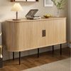 STILVORA Sideboard mit Schiebetüren,Aufbewahrungsschrank Beistellschrank mit Eisenbeinen (Kommode, Anrichte, Buffetschrank, 1 St, Aluminiumgriffen, Eisenbeinen), mit Rolljalousie-Türen Bild 4
