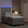 vidaXL LED Boxspringbett mit Matratze Hellgrau 100 x 200 cm Samt 3343226 Bild 5