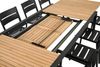 Gartenesstisch Naos aus Teak und Edelstahl, modern, ausziehbar 220-320 cm, schwarz natur Bild 2