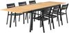 Gartenesstisch Naos aus Teak und Edelstahl, modern, ausziehbar 220-320 cm, schwarz natur Bild 4