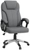 Vinsetto Bürostuhl ergonomisch Computerstuhl mit Wippfunktion (Drehstuhl, 1 St), Leinenoptik Grau 66 x 75 x 110–120 cm Bild 2