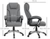 Vinsetto Bürostuhl ergonomisch Computerstuhl mit Wippfunktion (Drehstuhl, 1 St), Leinenoptik Grau 66 x 75 x 110–120 cm Bild 3