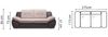 Sofa 2-Sitzer PEDRO Polyesterstoff Beige / Braun 175 x 84 x 113 cm Bild 2