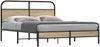 vidaXL Bettgestell ohne Matratze 160x200 cm Räuchereiche Holzwerkstoff 4100359 Bild 1