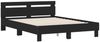vidaXL Bettgestell mit Kopfteil Schwarz 150x200 cm Holzwerkstoff 3207414 Bild 3