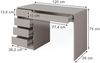 Schreibtisch Sherry Cashmere 55 x 120 cm mit Schubladen Vicco Bild 2