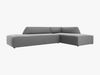 Micadoni Ecksofa Ruby 4-Sitzer Rechts Samt Salvador Grau Bild 2