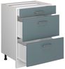 Küchenunterschrank R-Line Blau-Grau 60 cm mit Schubladen, AP Eiche Vicco Bild 2