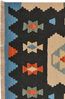 Looma 'Hamoun' Kelim Gashgai handgewebt, Schurwolle Schwarz, 85x295 cm Bild 4
