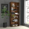 Regal >TEMPRA2< 5 Böden, Old-Wood-Vintage Dekor - 73,7x197,5x34,8cm (B/H/T) Bild 2