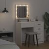 vidaXL Schminktisch mit Regal Weiß 50 x 41 x 135 cm Holzwerkstoff 865118 Bild 4
