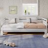 Daybett 90x190 cm aus Kiefernholz & MDF – ausziehbares Tagesbett in Weiß mit Herzform Bild 2