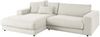KAWOLA Sofa MADELINE Ecksofa Cord hellgrau Longchair links 85 x 190 x 270 cm Bild 5